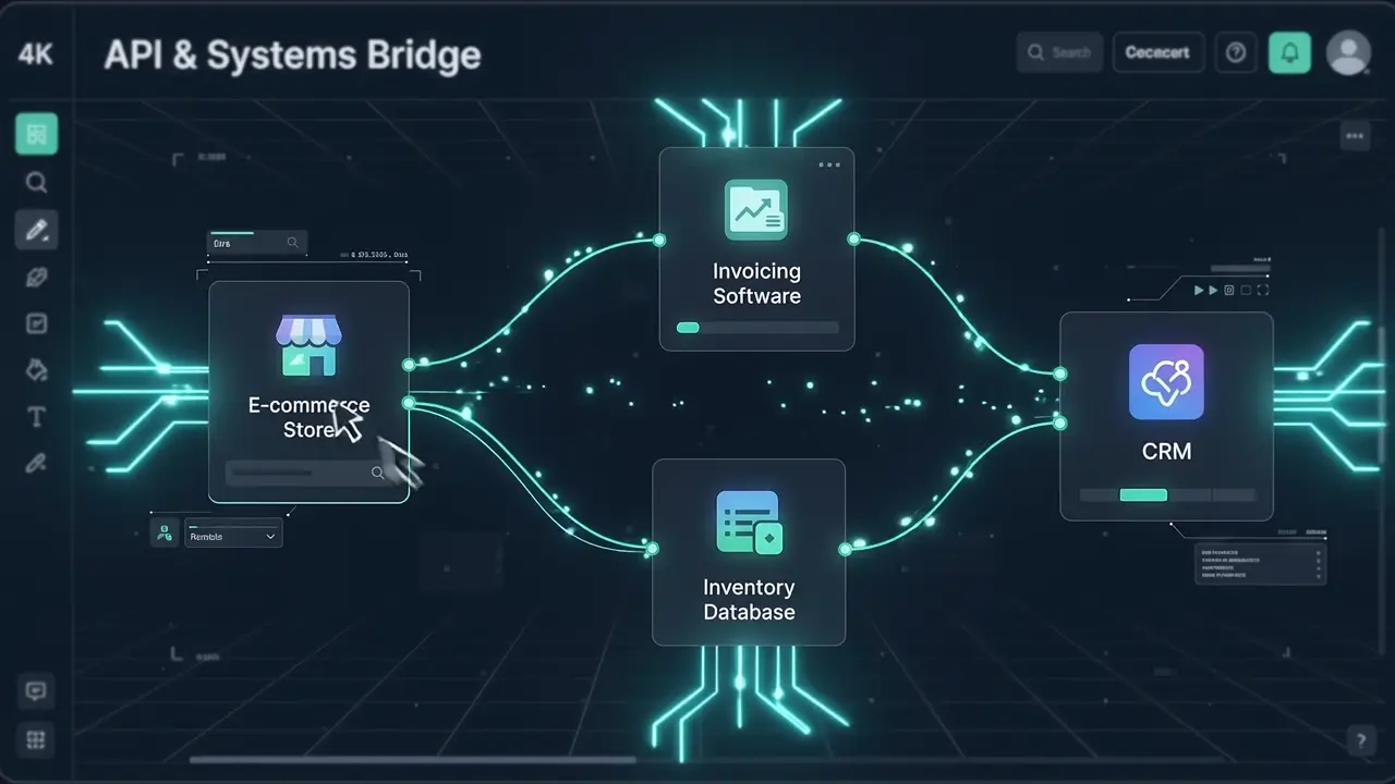 Ejemplo conceptual de Integraciones y APIs